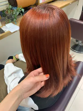 セミロング カラー ヘアアレンジ 🫧透明感カラー/ ボブ/小笠原🪽のヘアスタイル