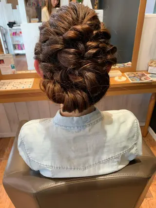 セミロング ヘアアレンジ 【髪質改善】【美髪】 【ツヤ髪】ほしのちりのヘアスタイル