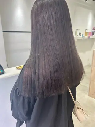 ロング カラー 石橋 華のヘアスタイル