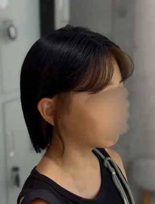 ショート カラー キッズ 関 柚花子のヘアスタイル