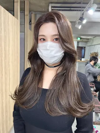 ロング カラー 韓国レイヤー/ 顔周り💕田中将吾のヘアスタイル