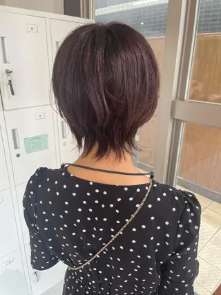 ショート カラー パーマ * 透明感カラー c h i h o *のヘアスタイル