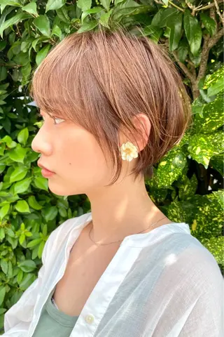 ショート カラー 透明感カラーブリーチ 🌼シゲモトアヤ🌼のヘアスタイル