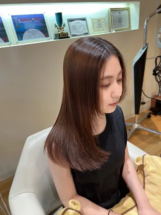 ロング カラー 全国1位🥇世界5位 小野田　礼花のヘアスタイル