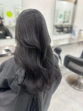 ロング カラー 韓国風暗髪ヘア🤍 🫧MIREIのヘアスタイル