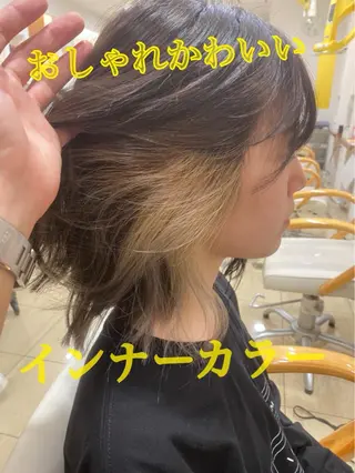 ミディアム フジサキ ハヤトのヘアスタイル