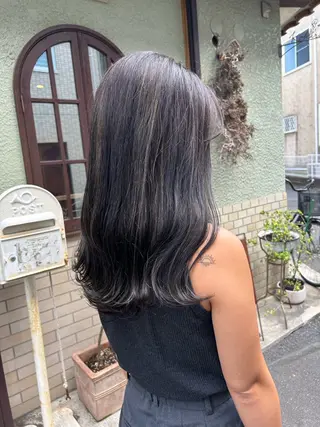 セミロング カラー 髪の悩みを解決！ 那須達敦のヘアスタイル