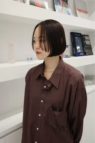 ショート カラー 🌱ぱつっと/ボブ 🌱のヘアスタイル