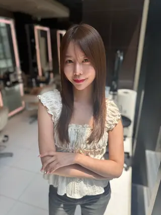 ロング カラー ヘアアレンジ luludi by APHRODITE 銀座所属・🤍うる艶カラー🤍 たむら みなみ 銀座のヘアスタイル