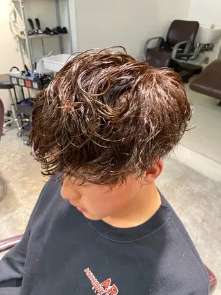 パーマ メンズ パーマ特化/フェザー パーマシャドウ/真生のヘアスタイル