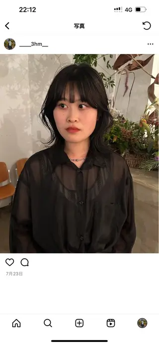 セミロング 原 瑞希のヘアスタイル