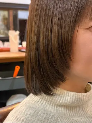 ミディアム ツヤ感/透明感カラー /蟹江/harunaのヘアスタイル