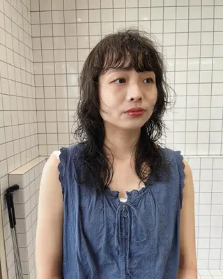 ロング パーマ ボブパーマ/パーマ ウルフパーマのヘアスタイル