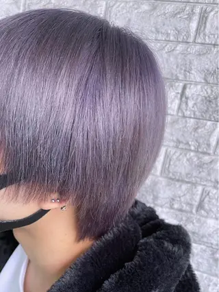 ミディアム カラー メンズ EMANON新宿南口所属・🦄中性ウルフ ☁️Shiori🦄のヘアスタイル