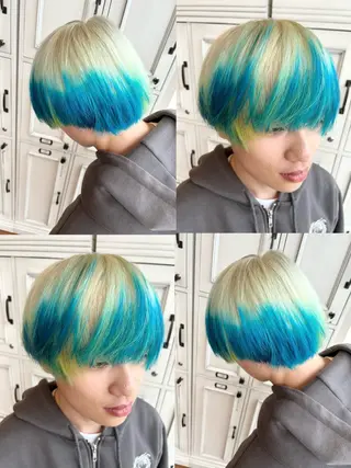 カラー そら୨୧˖men's /デザインカラーのヘアスタイル