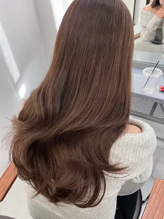 ロング カラー 韓国×巻ける髪質改善 💍maki💍のヘアスタイル