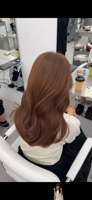 ミディアム カラー ヘアアレンジ 最小顔周りカット/ くびれヘア/窪田洸希のヘアスタイル