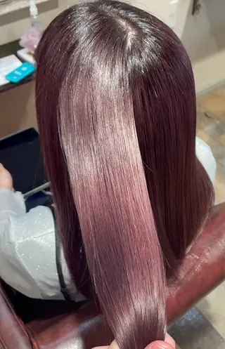 ロング カラー なつき/ 艶カラー/縮毛矯正のヘアスタイル