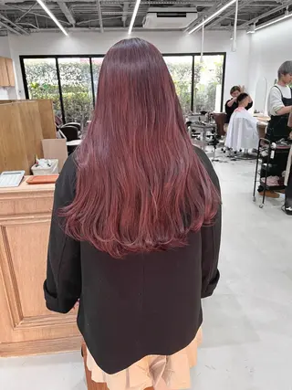 ロング カラー ヘアアレンジ esu 心斎橋店所属・ena/ブリーチなし 心斎橋・ベージュ🎀のヘアスタイル