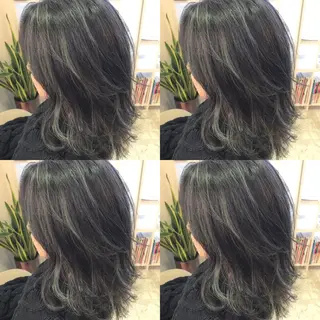 ミディアム カラー 青木 茂樹⭐️ 透明感カラーのヘアスタイル