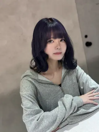 ミディアム 🌟YUYA/寒色/ エクステ/ハイトーンのヘアスタイル