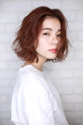 ミディアム カラー パーマ ヘアアレンジ メンズ ネイル マツエク・マツパ premier modelsのヘアスタイル