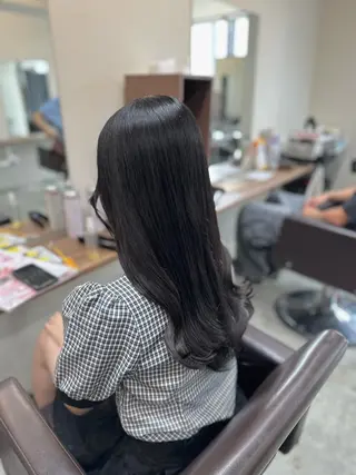 ロング カラー パーマ 巻けるケア縮毛矯正✨ ケアカラー✨山下のヘアスタイル