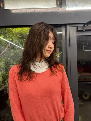 パーマ イージーパーマ募集 平口はのんのヘアスタイル
