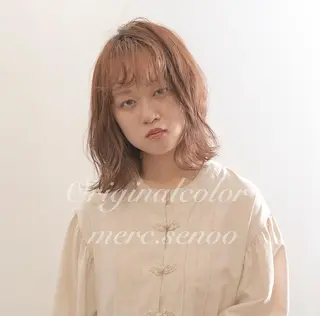 ミディアム カラー パーマ ヘアアレンジ メンズ キッズ ネイル マツエク・マツパ merc. 🩵妹尾杏菜のヘアスタイル
