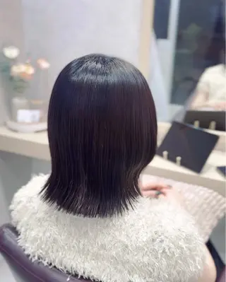 ミディアム カラー suzuka/透明感 カラー 美髪縮毛矯正のヘアスタイル