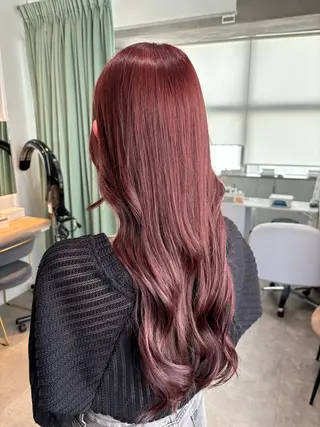 ロング カラー りあの🎀 /暖色カラー🍒のヘアスタイル
