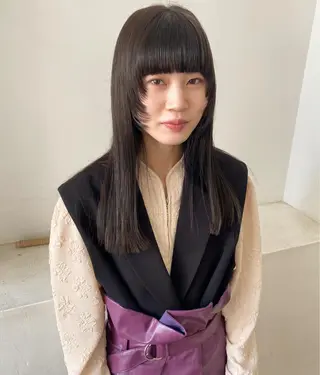 ロング カラー 顔周りカット/透明感 カラー✂️MEIのヘアスタイル