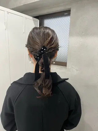 ロング りおな/エクステ /ミルクティーカラーのヘアスタイル