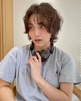 パーマ 落合 歩夢のヘアスタイル