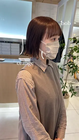 ミディアム カラー 山下恋佳/矢場町/ ブリーチ/ショートのヘアスタイル