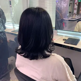 ミディアム カラー ヘアアレンジ ブリーチカラー🩰 ガーリー🩰とらのヘアスタイル