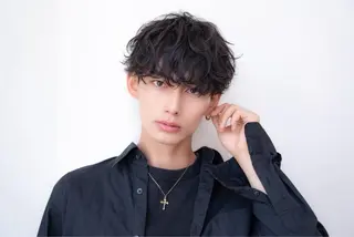 ショート パーマ ヘアアレンジ メンズ 新宿/透明感カラー くびれヘア/SAYAのヘアスタイル