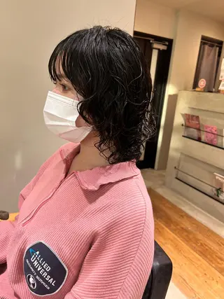 ミディアム パーマ ミディアムパーマ /癖毛パーマのヘアスタイル