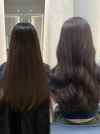 ロング カラー パーマ 韓国ヘア/韓国風 パーマ/kazueのヘアスタイル
