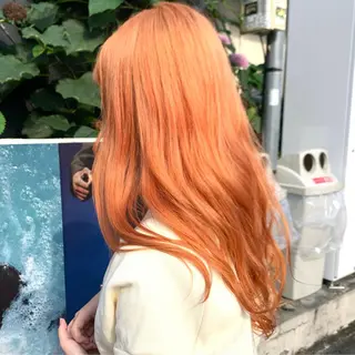 ロング カラー ヘアアレンジ ハイトーン/美髪矯正 🍃大江拓実のヘアスタイル