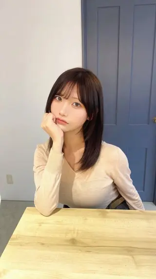 ミディアム 似合わせ艶カラー ❤︎.*リコ❤︎.*のヘアスタイル