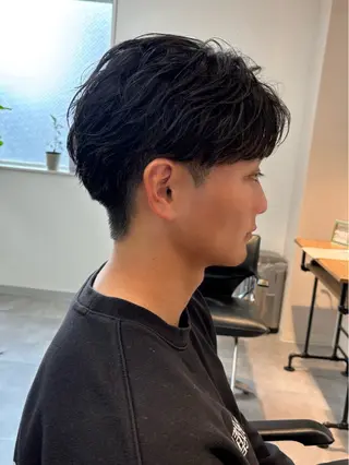 パーマ メンズ フェザーパーマ/韓国 /メンズカット保立のヘアスタイル