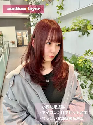 セミロング 完全個室サロン💐 代表取締役💐梶谷のヘアスタイル