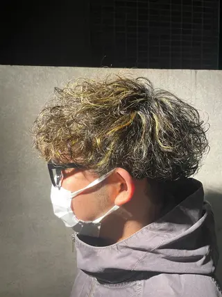 ショート カラー パーマ メンズ Clear Takeru🌀🌀のヘアスタイル