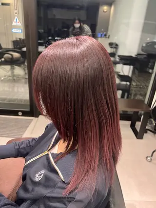 ミディアム カラー kei/透明感カラー /縮毛矯正/メンズのヘアスタイル