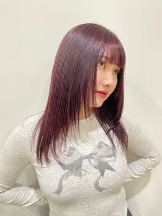 ロング ハギワラ ミナコのヘアスタイル
