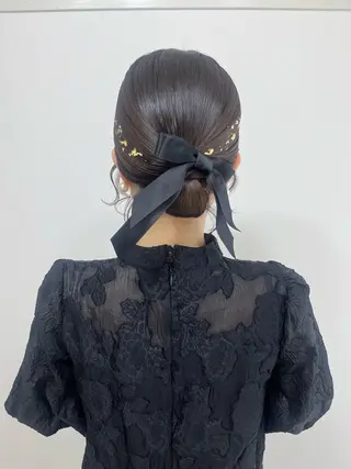 ミディアム ヘアアレンジ ヘアセットサロン /上坪愛美のヘアスタイル