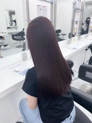 カラー 冬の透明感暗髪❄️ トレンドカラー❄️のヘアスタイル
