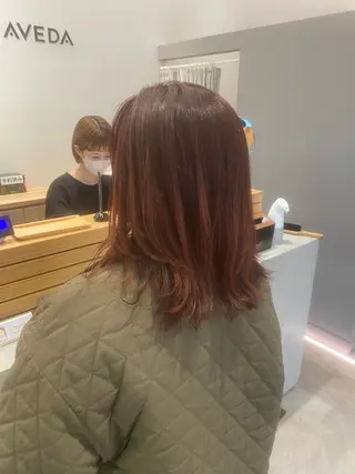 ミディアム カラー パーマ ヘアアレンジ メンズ 加藤 愛実のヘアスタイル