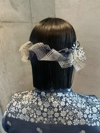 ミディアム ヘアアレンジ 女性に人気♪ はやしほのかのヘアスタイル